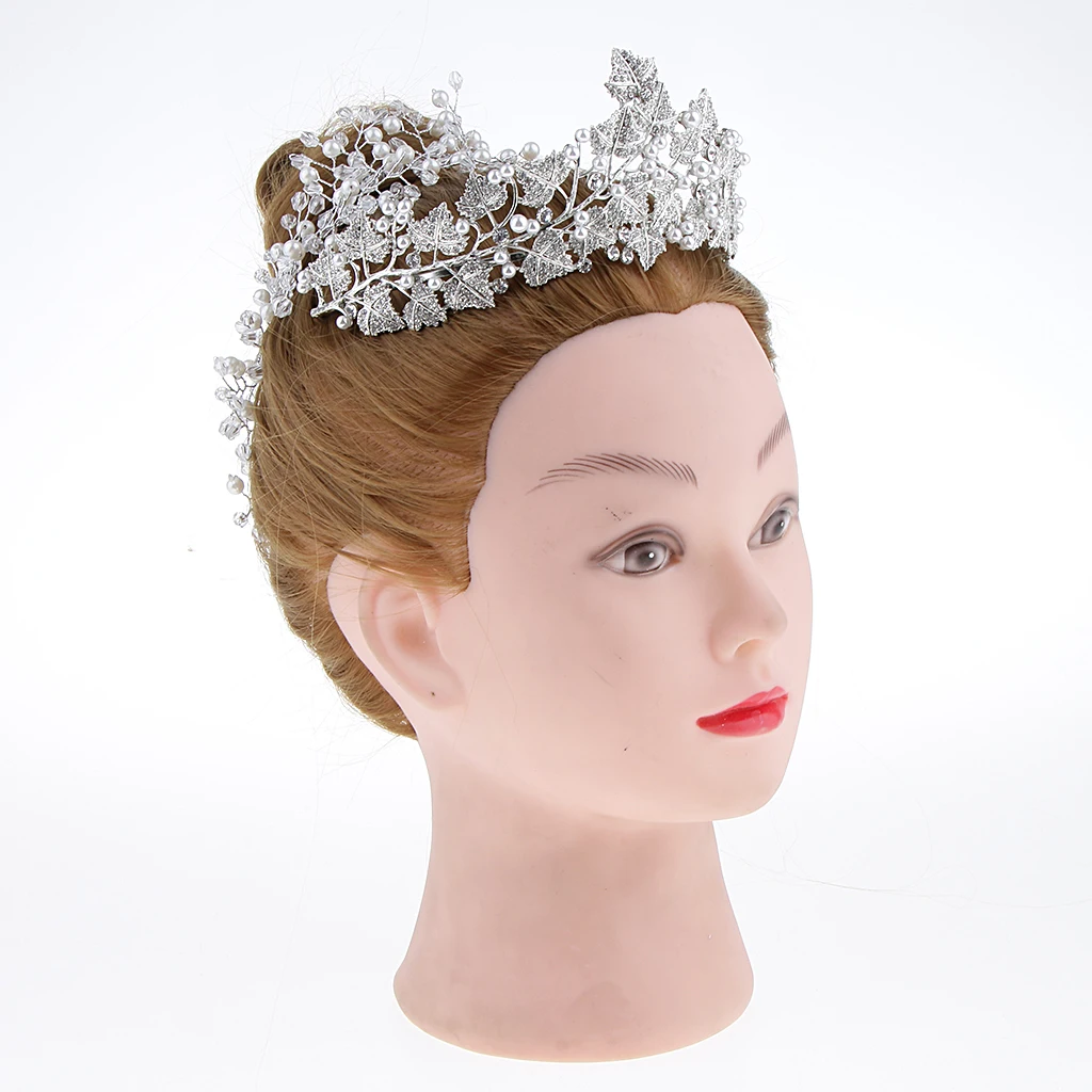 Elegant Leaf Rhinestone Wedding Party Crown Tiaras Prom Pageant Headwear | Украшения и аксессуары