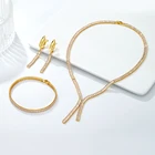 Роскошное женское ожерелье-цепочка с кристаллами, ювелирные изделия для сережек с кисточками, простой браслет, аксессуары для свадебной вечеринки, подарки