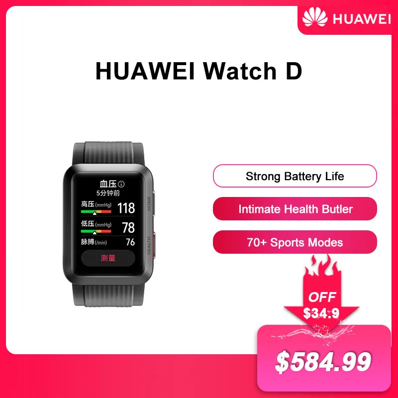 Huawei-reloj inteligente para hombre, Pulsera Original con ECG, control de...