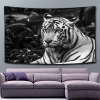 lion tiger tapestry colorful animal tapestry wall hanging lion and tiger printed decoration