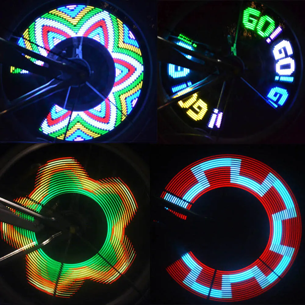 Colorful Flashlight For Bicycle Rainbow LED Lanterns On Wheel Signal Lights Bikes Accessories | Спорт и развлечения