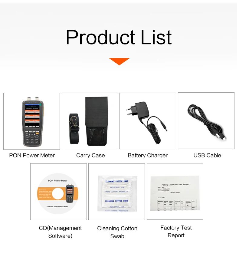 DHL Shipping PON optical power meter+VFL high precision network detector FTTH online tester pon test instrument 1310/1490/1550nm