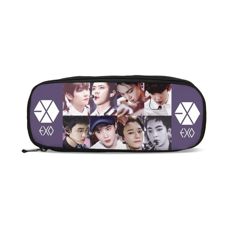 3D Kawaii детский чехол карандаш EXO Canvas Подарочный органайзер для девочек кошелек