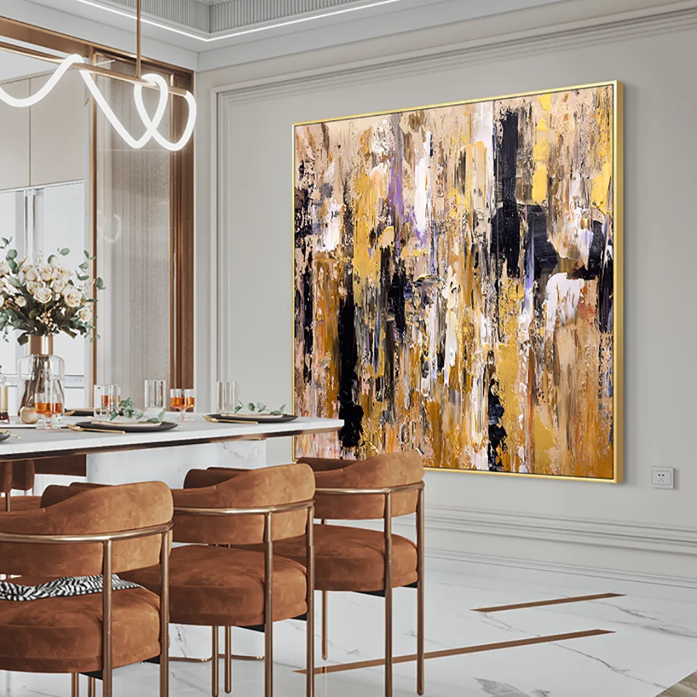 

Abstract Handmade Oil Painting Thick Oil Knife Modern Office Home Living Room Canvas Decoration Wall Art Home Bedroom Decoration