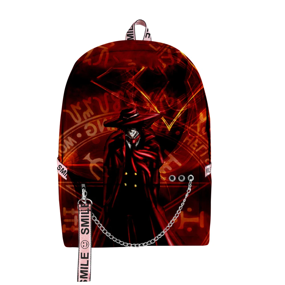 

Рюкзак Hellsing на цепочке для мужчин и женщин, уличная дорожная сумка, модная сумка для компьютера, школьный портфель для студентов