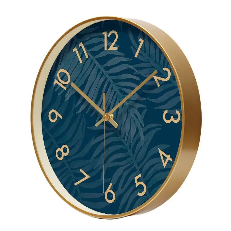 

Золотые настенные часы, домашний декор, металлические современные настенные часы, большие тихие часы для спальни, кухни, гостиной, идеи для ...