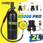 Резервуар для подводного плавания DIDEEP 2L, жилет с адаптером для сумки, респиратор, Воздушный бак, оборудование для Снорклинга и дайвинга X5000 Pro