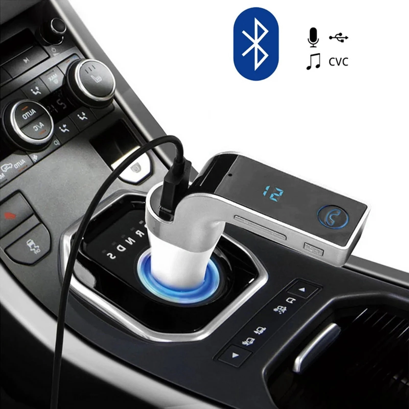 Автомобильный FM-трансмиттер Bluetooth AUX модулятор mp3-плеер SD USB TF | Автомобили и