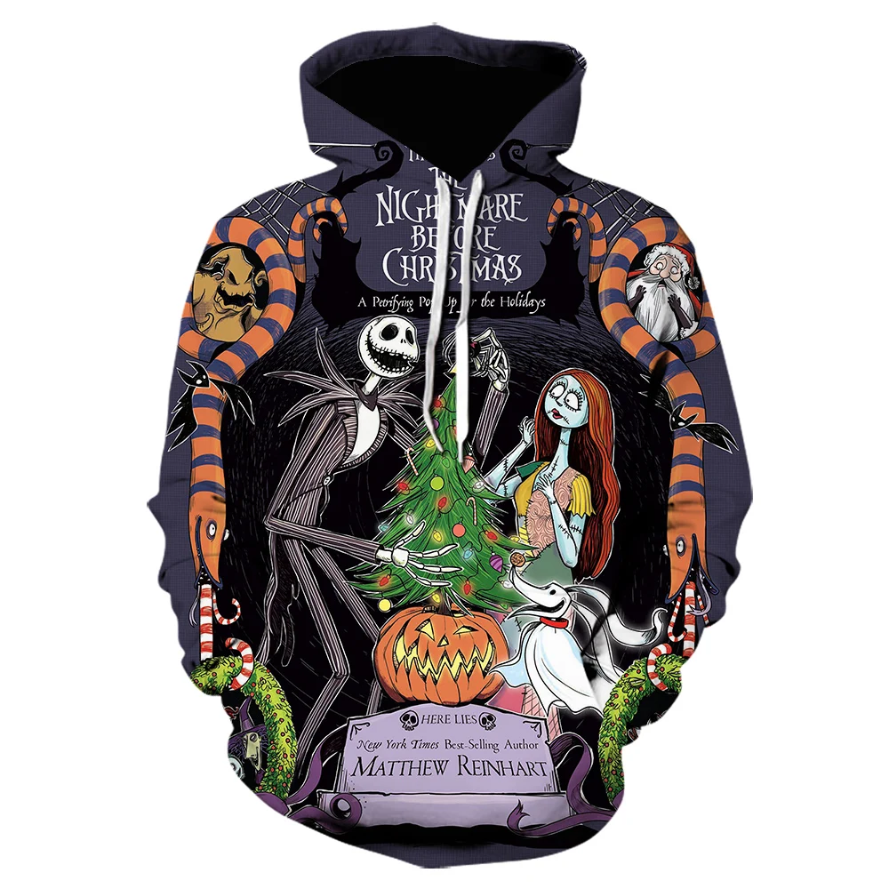 

Hooded Sweater Movie Jack Men's and Women's Spring and Autumn Jackets 3D Printed Long Sleeve Tops Christmas Casual Sweatshirts