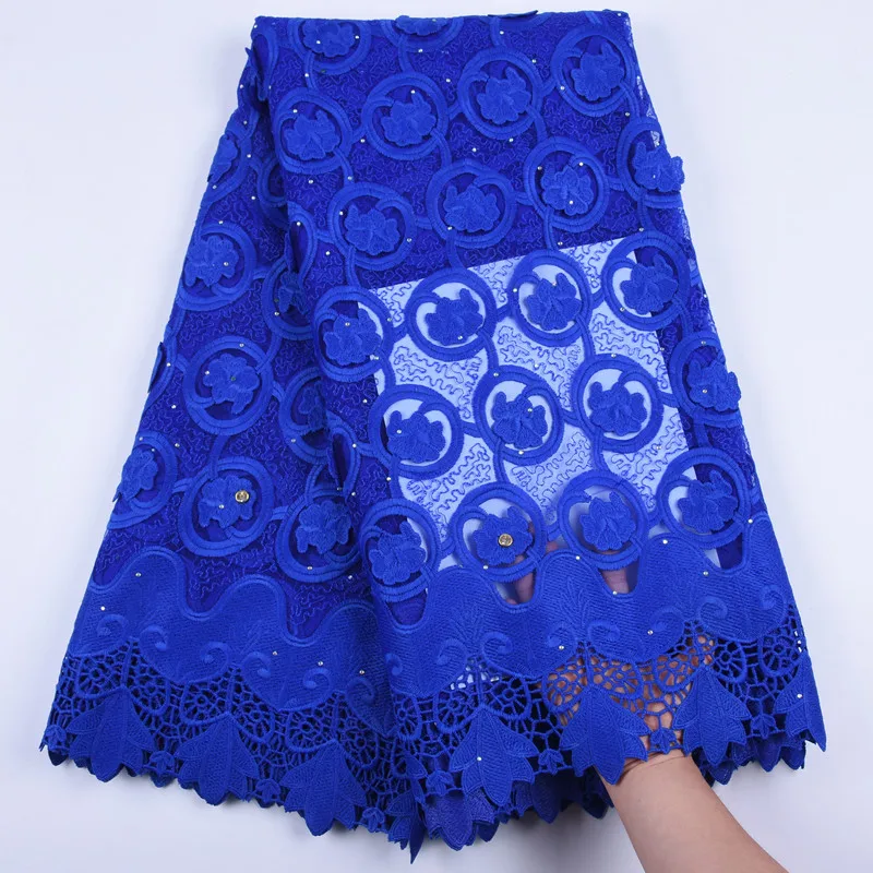 

3D Applique Design African French Mesh Lace Fabric With Stones Milk Silk Lace Fabric Newest Nigerian Bride Garment Sewing 1700B