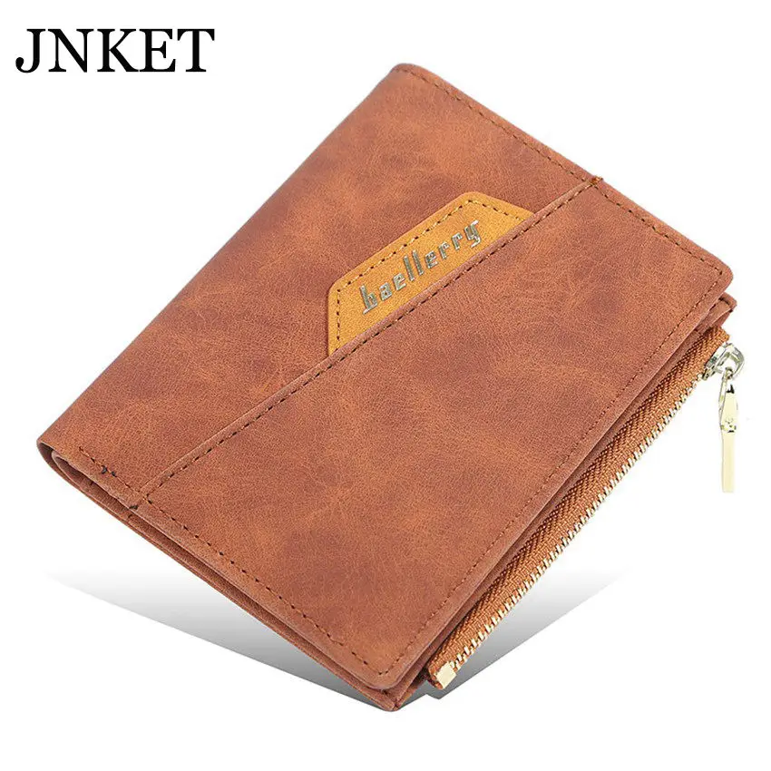 

JNKET стиль; Новинка; В стиле ретро; В Для мужчин короткий кошелек из искусственной кожи клатч-кошелек на молнии кошелек с отделением для креди...