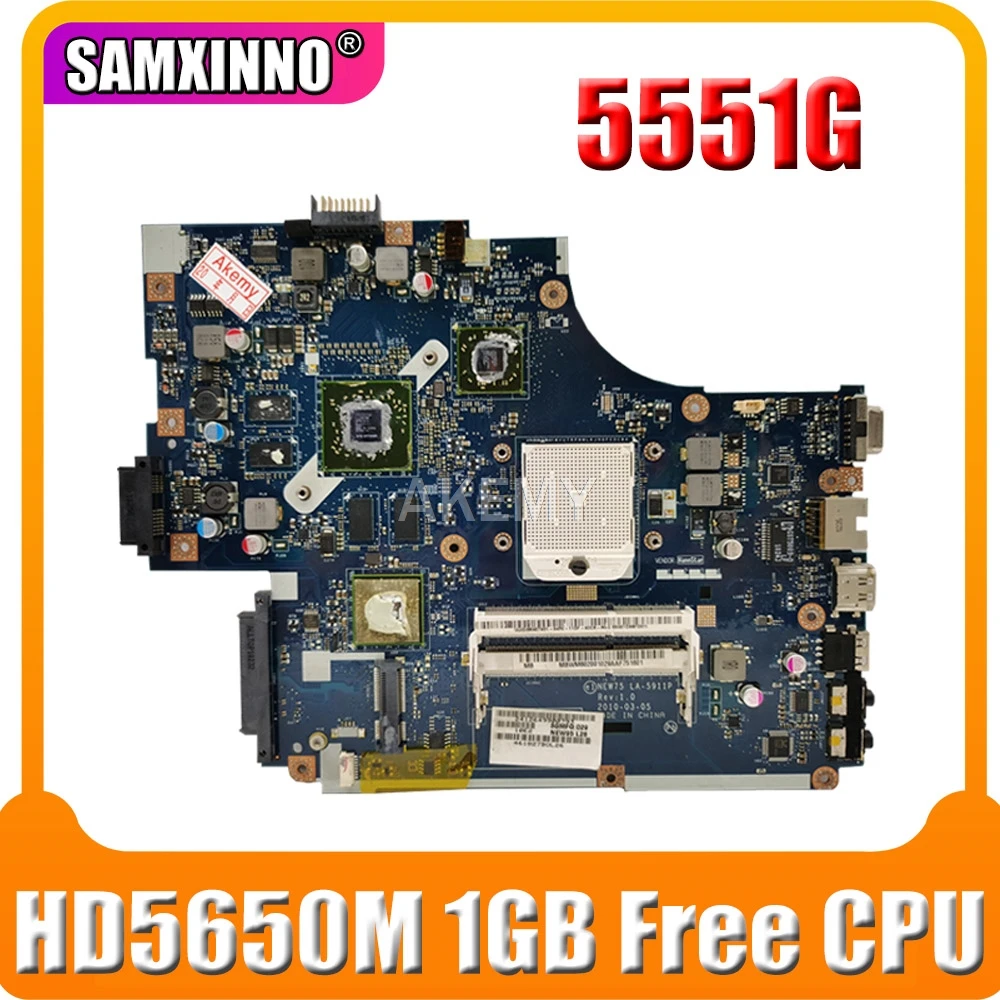 Для Acer aspire 5551 5551G 5552 5552G материнская плата для ноутбука NEW75 LA-5911P MBPUU02001 основная HD5650M