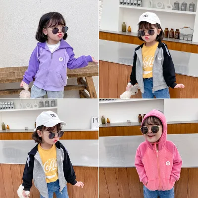 

Baby girl Clothes Children's Jackets 2020 Autumn Kids Patchwork Hooded Coats Baby Boys and Girls Casual Sport Coats Baby Jackets