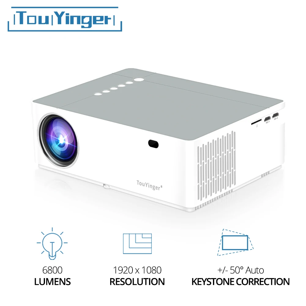 Проектор светодиодный TouYinger M19K 1080P Full HD 6800 лм|Проекторы для домашнего кинотеатра| |