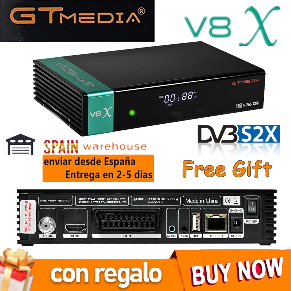 Спутниковый ресивер Full HD gtmedia v8x встроенный Wi-Fi Модернизированный v8 nova v9 супер