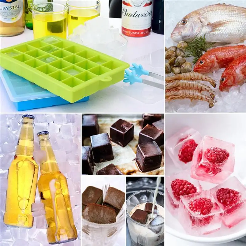 Силиконовые кубики льда 24 полости DIY кубик поддоны формы для ледяных конфет торт