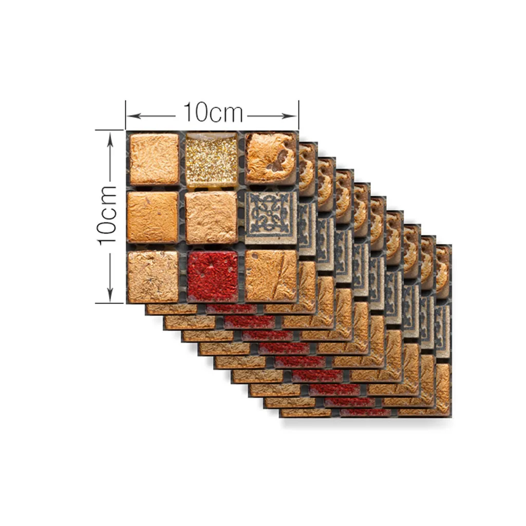 10 шт. самоклеющиеся наклейки для ванной комнаты кухни Декор дома настенная 3D
