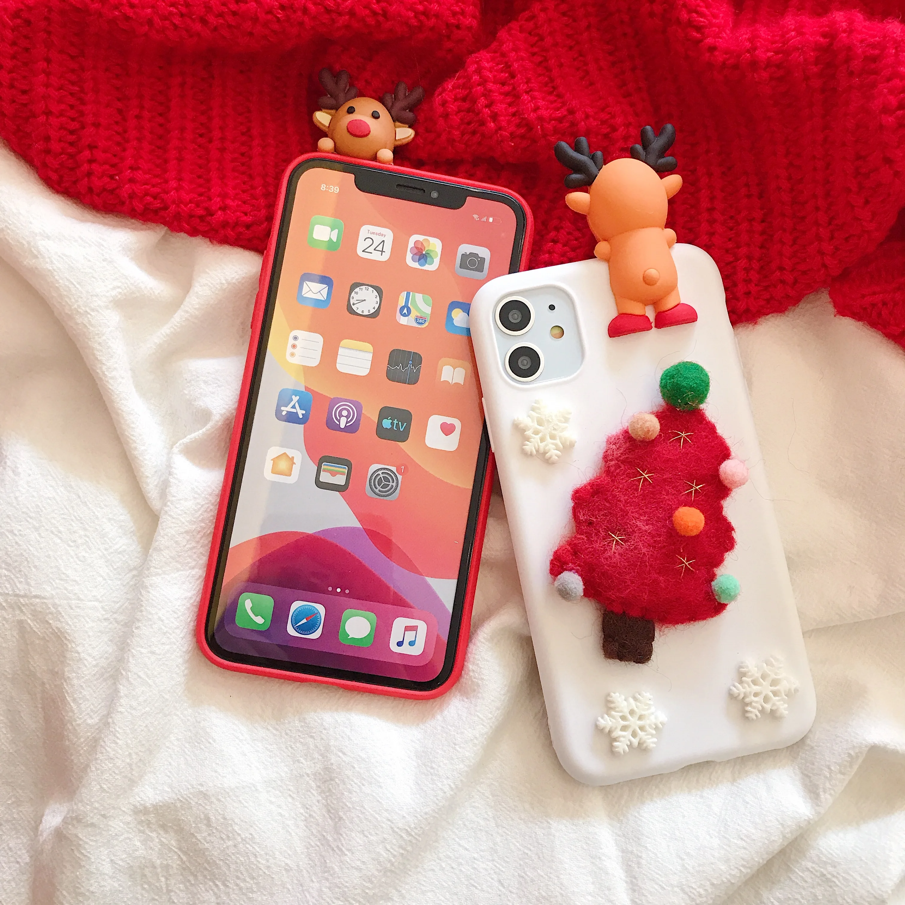 3D Рождественский милый мультяшный чехол для телефона Huawei Honor 7X 7A 7C 8X Max Play 8A 8 9 9N View