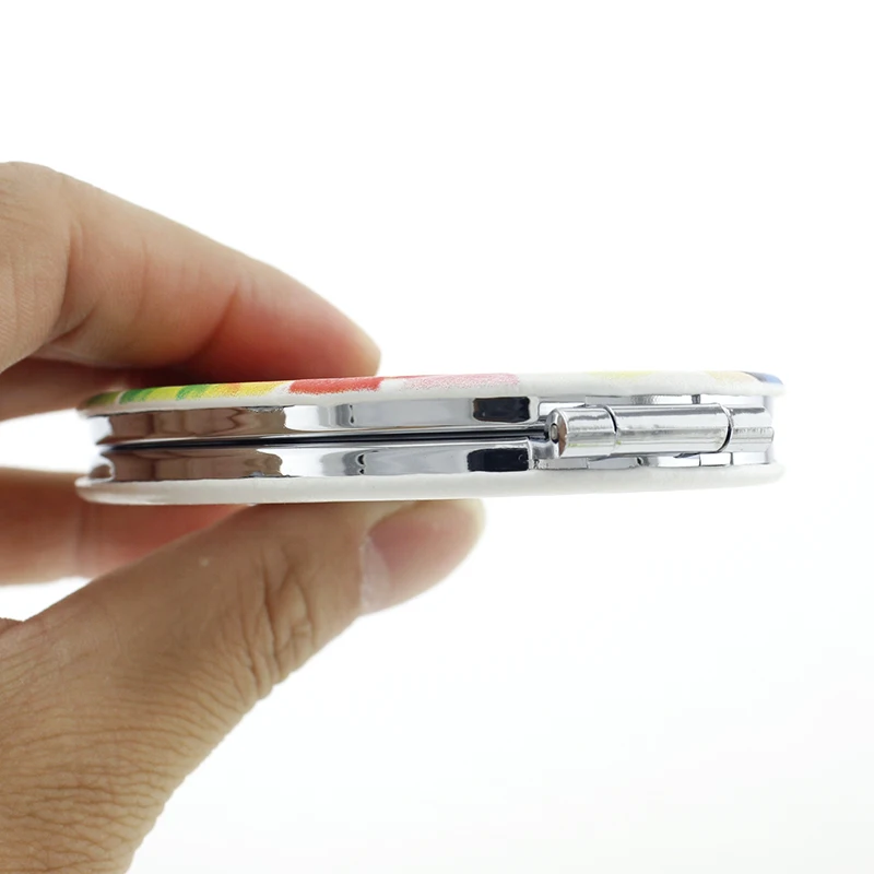 

Youhaken Team bridegroom art letter Health Oval Folding game espejo de maquillaje for lovers Printing BM33