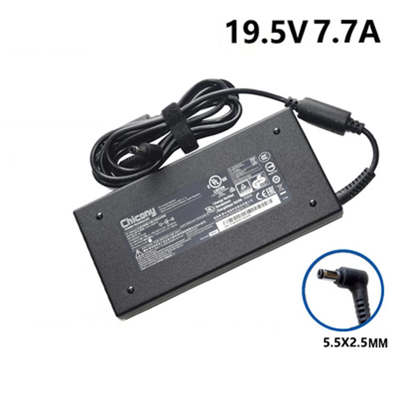 

19.5V 7.7A 5.5*2.5mm 150W Ultra Thin AC Adapter For Hasee A14-150P1A Z7-I7 Laptop