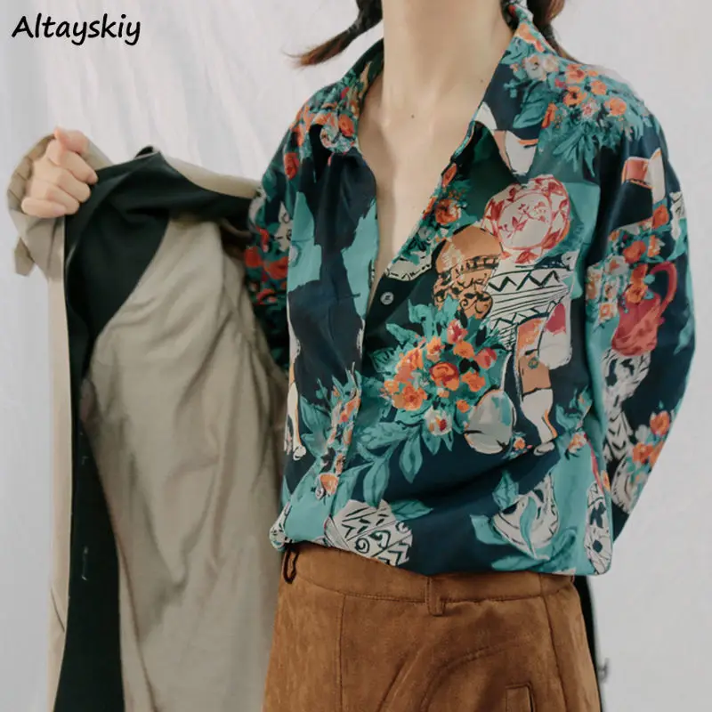 

Рубашка женская шифоновая с длинным рукавом, топ свободного покроя в литературном французском ретро стиле, индивидуальная уличная одежда с...