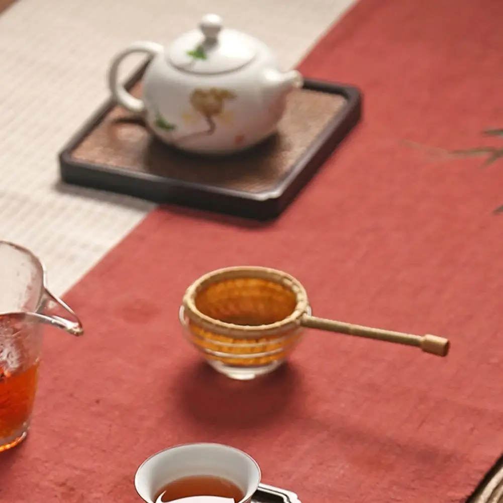 Японский чайный церемониальный фильтр бамбуковое плетение Чайный бытовой ложка