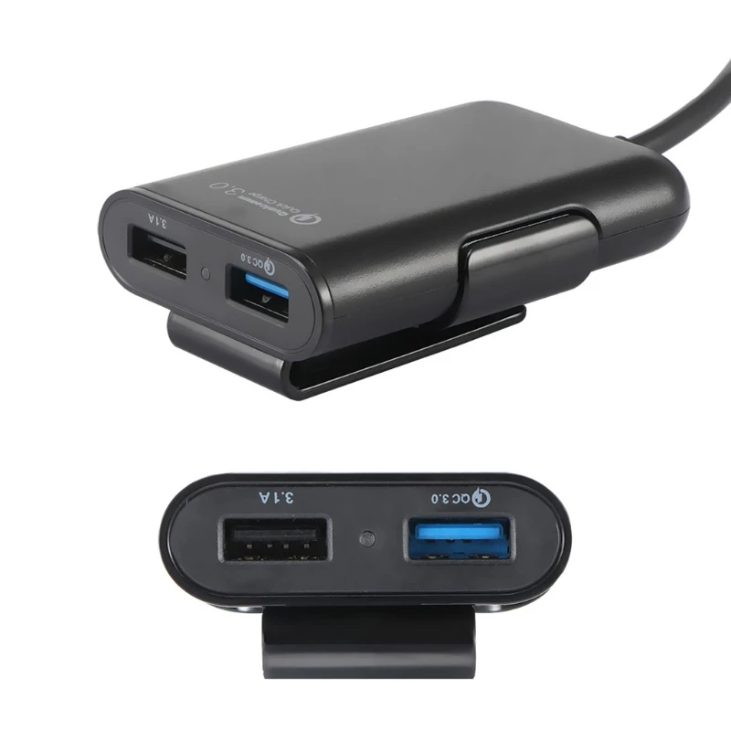 

Quick Charge QC 3.0 Car Charger Front/Back Seat Charging Car Cigarette Lighter