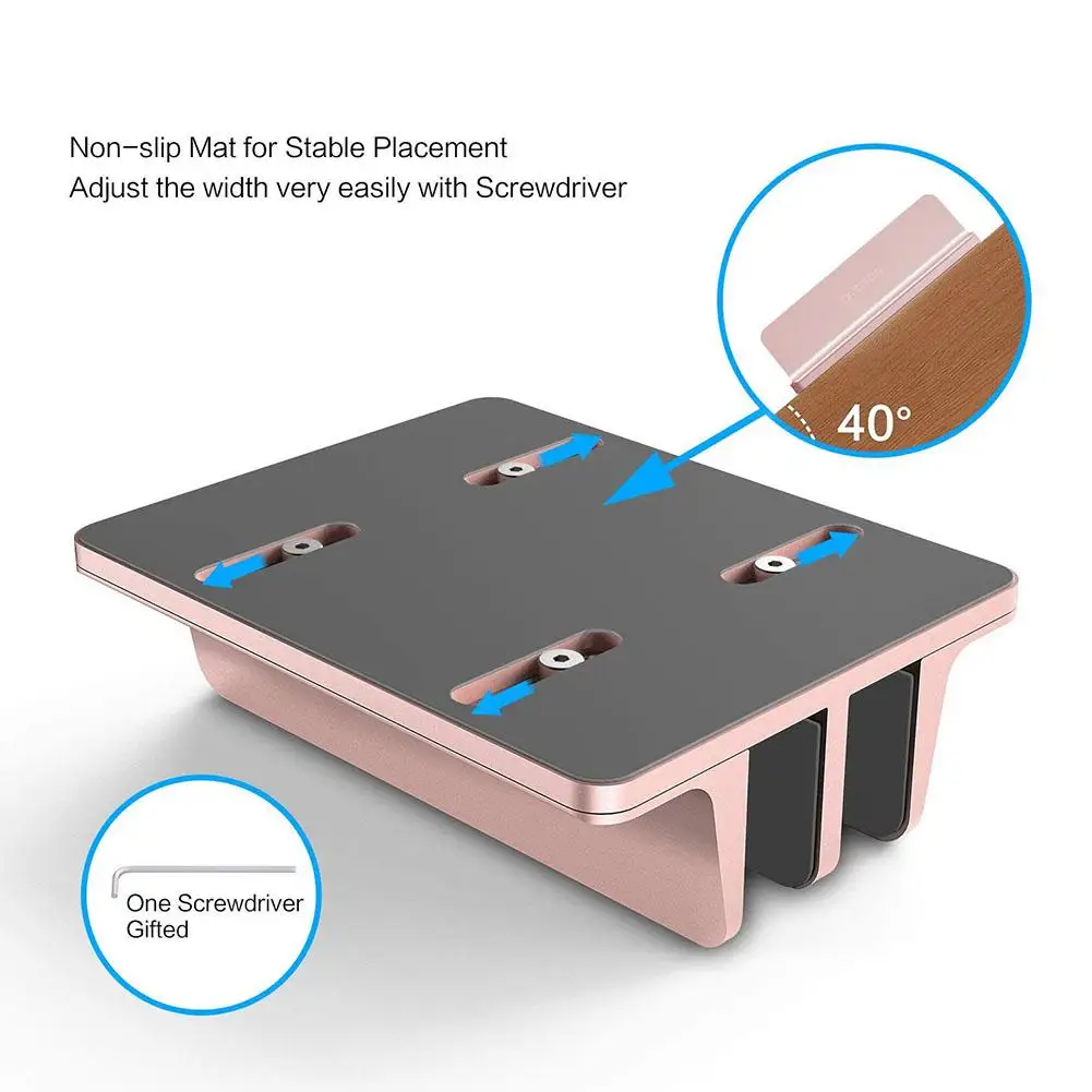 Двойная вертикальная подставка для ноутбука алюминиевая портативная