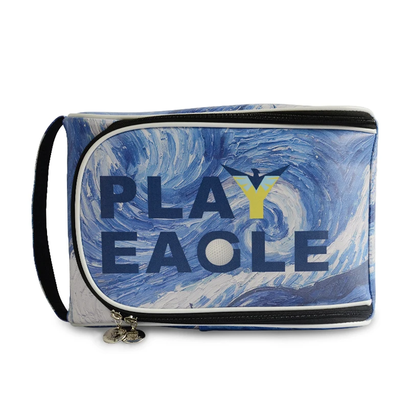 PLAYEAGLE Golf Shoes Bag  Zipper Shoe Case Breathable Water Resistant Shoes Carrier Shoe Accessory Light Weight Shoes Bag
