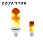 Светодиодная лампа с имитацией огня, 220 В переменного тока, E27, 2835SMD, 3 Вт, 9 Вт