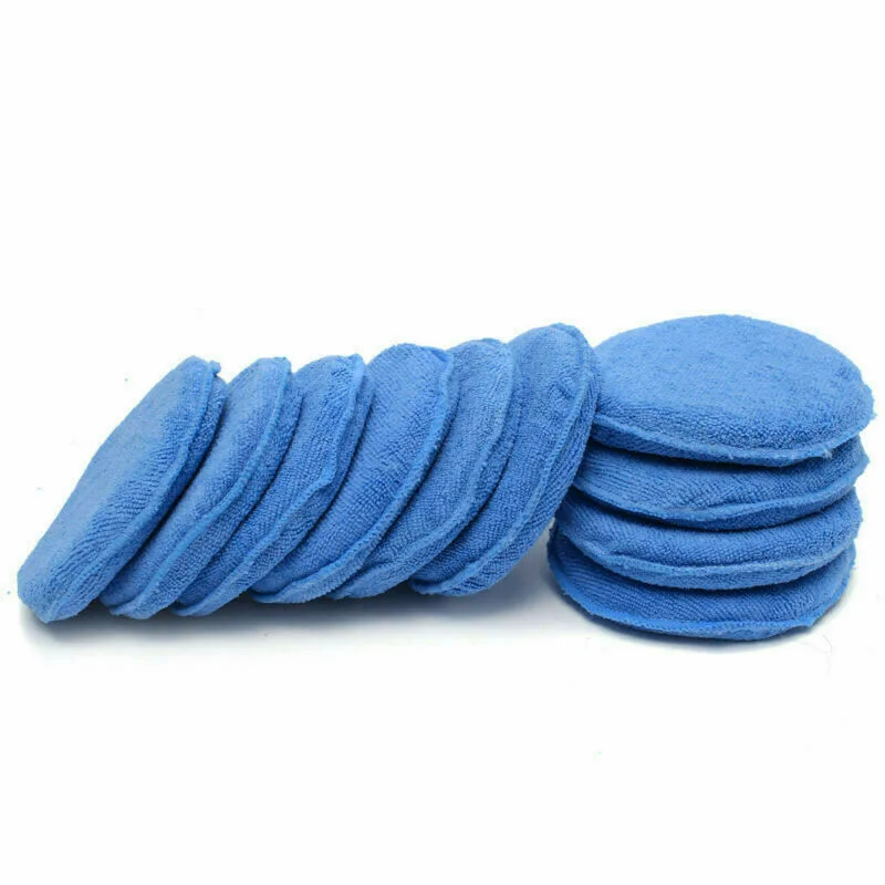

Microfiber Polishing Pad Sponge Supplies Waxing 125mm 5 Inch Blue Buffer