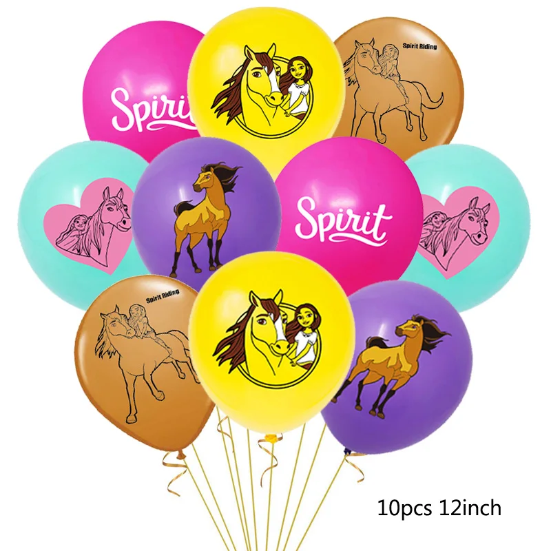 10 шт./лот шары с рисунком лошади на день рождения 12 дюймов латексные лесная