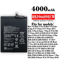 4000mah hb396689ecw mobile phone replacement battery for huawei y7 prime trt l53 trt l21a y7 2017 y9 2019 mate 9 lx1 lx2 l23