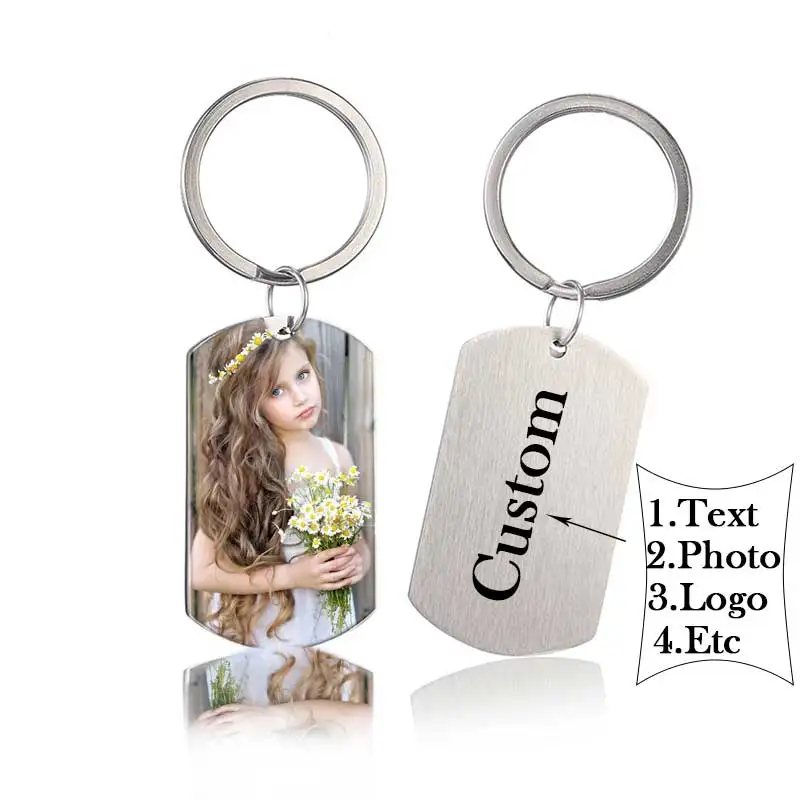 

Personalized Photo Keychain Custom Name KeyChain Baby Girl Picture Pendant for Women Valentine's Day Birthday Jewelry Gift