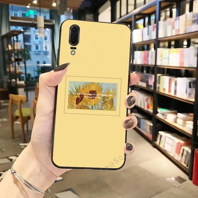 

Phone Case For Huawei honor Mate P 10 20 30 40 Pro 10i 9 10 20 8 x Lite 7A 7C sunflower butterfly love heart letter flower rose