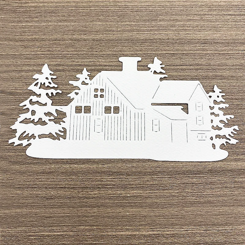 

2021 new Chrismas House Scrapbooking Diy Sharp Metal Carbon Steel Cutting Die Book Photo Album Art Card Dies Cut