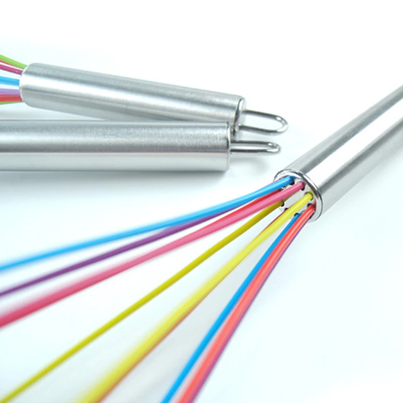 Drink Whisk Mixer Egg Beater Silicone+Stainless Steel Beaters Kitchen Tools Hand Cooking Foamer Wisk Cook Blender | Дом и сад