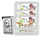 7 дюймов проводной видео дверной звонок Домофон визуальный домашней безопасности Системы непромокаемые Камера + 4 Экран мониторов