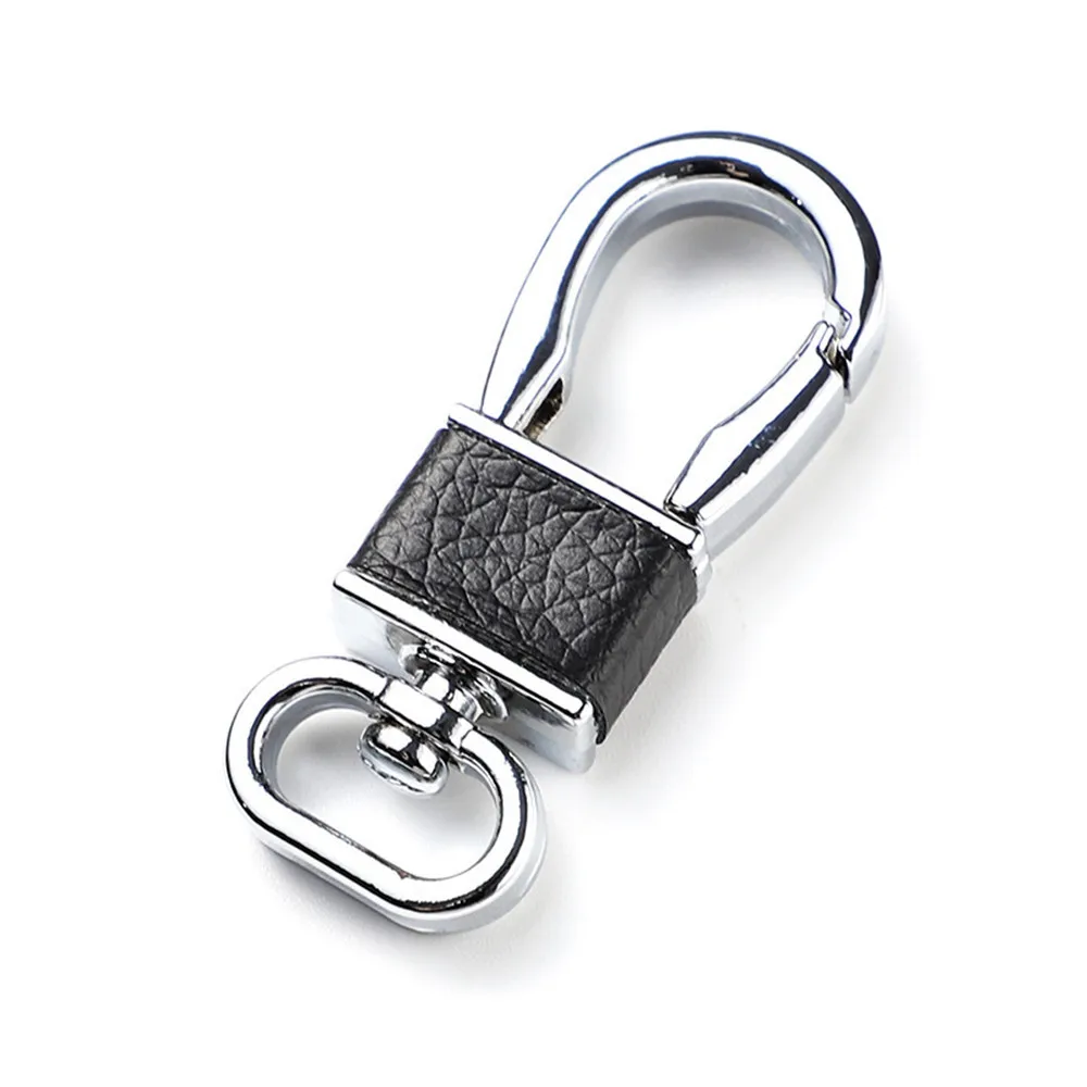

Metal Keychain Key Holder Faux Leather Swivel Clasps Lanyard Snap Hooks