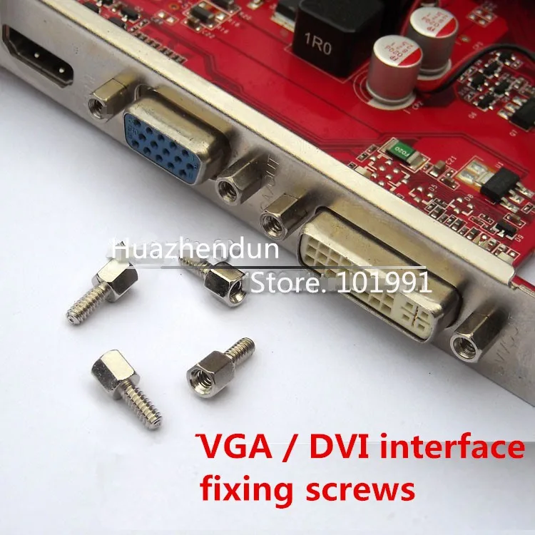 

Nickel-plated black interface screws, motherboard io screws, plug-in bezels, VGA / DVI interface fixing screws 100pcs