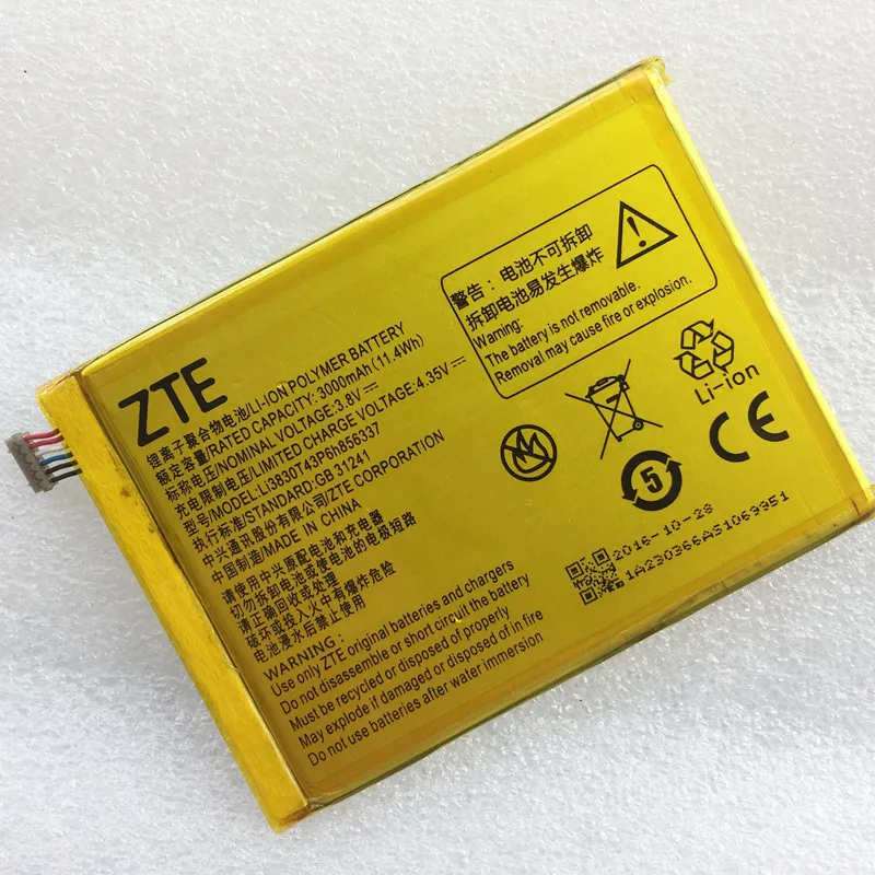 Оригинальный аккумулятор для ZTE Blade X9 A711 V580 S6 Lux Q7/ C G719C V5 Pro N939ST N939SC N939SD N940SC Nubia N1 Lite
