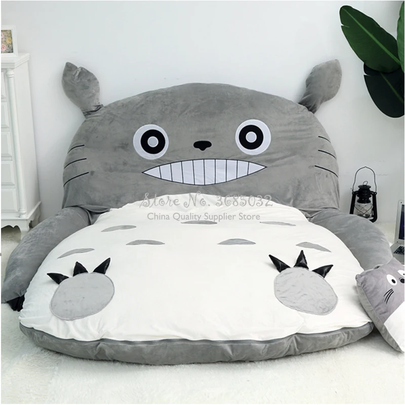 

cheap 0.8*1.2m My Neighbor Totoro Tatami Sleeping Bed Beanbag Sofa for baby Warm Cartoon Totoro Sleeping Bag Mattress