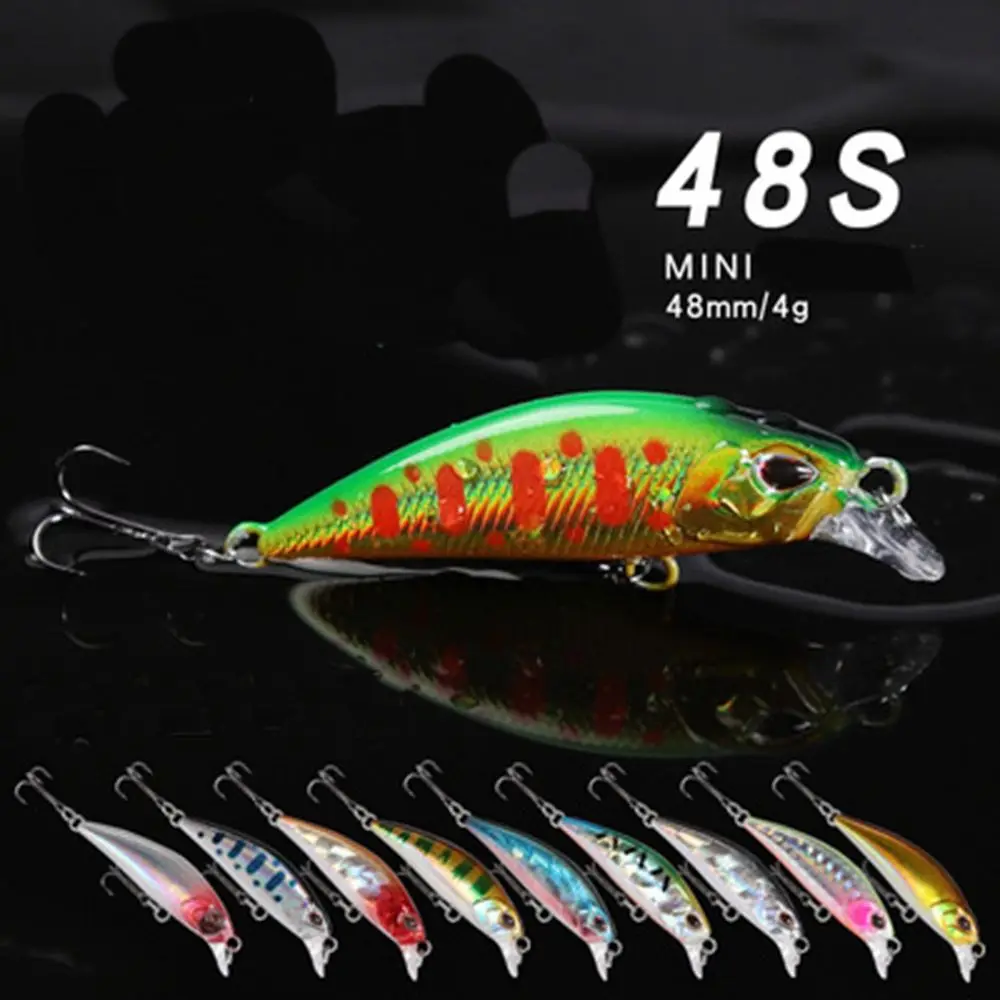 

48mm 4g Crankbaits Outdoor Useful Winter Fishing Sinking Minnow Baits Minnow Lures Fish Hooks