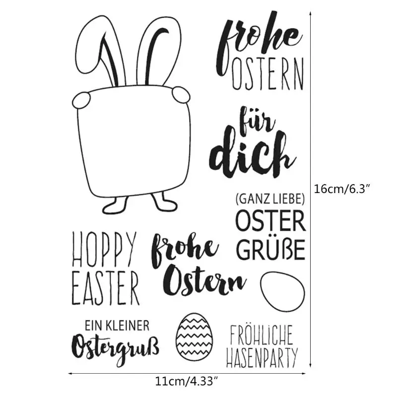 

German Easter Silicone Clear Seal Stamp DIY Scrapbooking Embossing Photo Album Decorative Paper Card