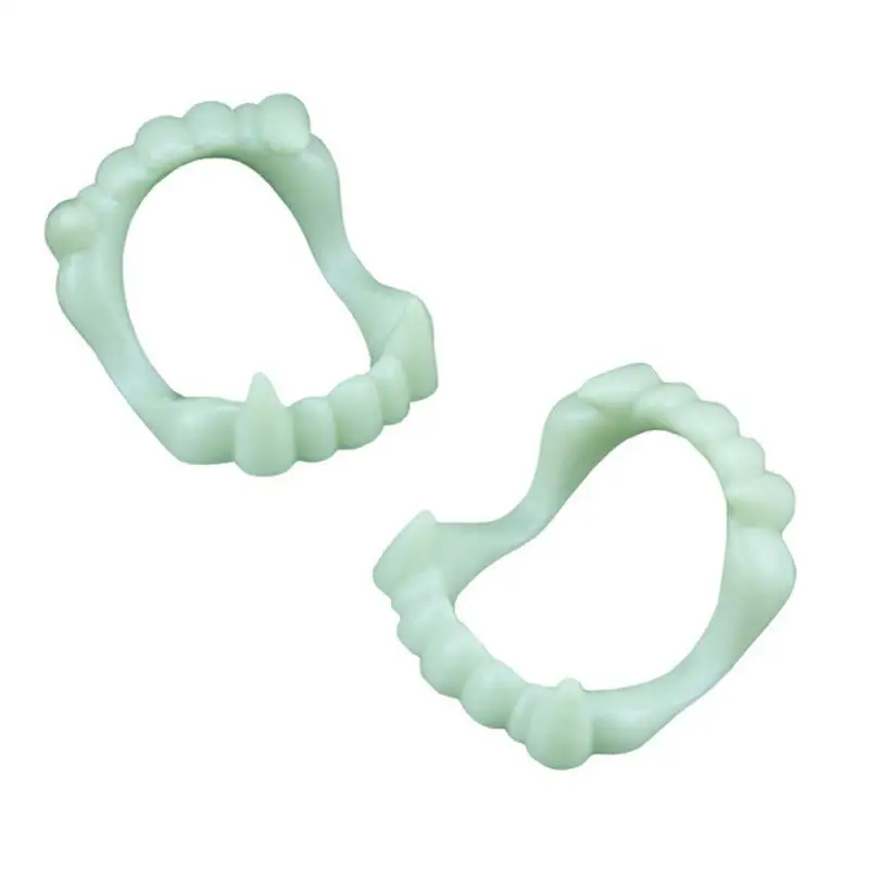 

1/5/10pcs Vampire Fake Teeth Dentures Halloween Party Supplies Glow In The Dark Prop Masquerade Cosplay Luminous Dental Dentures