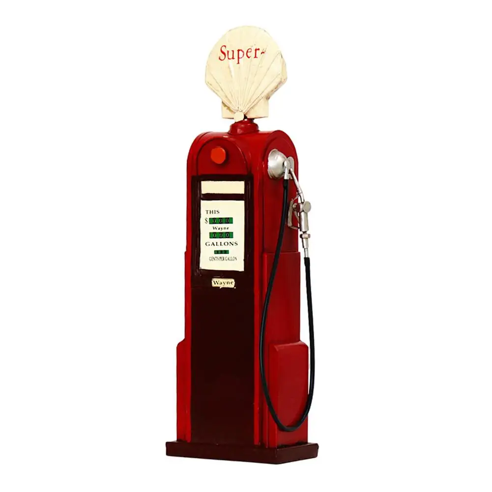 

Antique Pump Model Classic Vintage Tanker Model Retro Wrought Iron Decor Handmade Metal Locker& Wine Cooler Home Office Decor