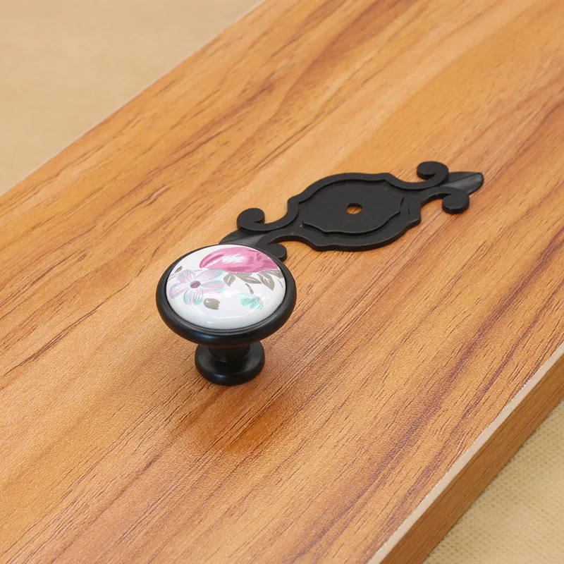 Керамическая ручка для шкафа черная и белая ящик Европейский минималистский