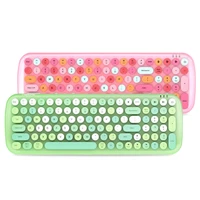 Bluetooth Keyboard with Colorful Retro Gorgeous Keycaps Wireless Bluetooth Keyboard for Computer Notebook Laptop Game