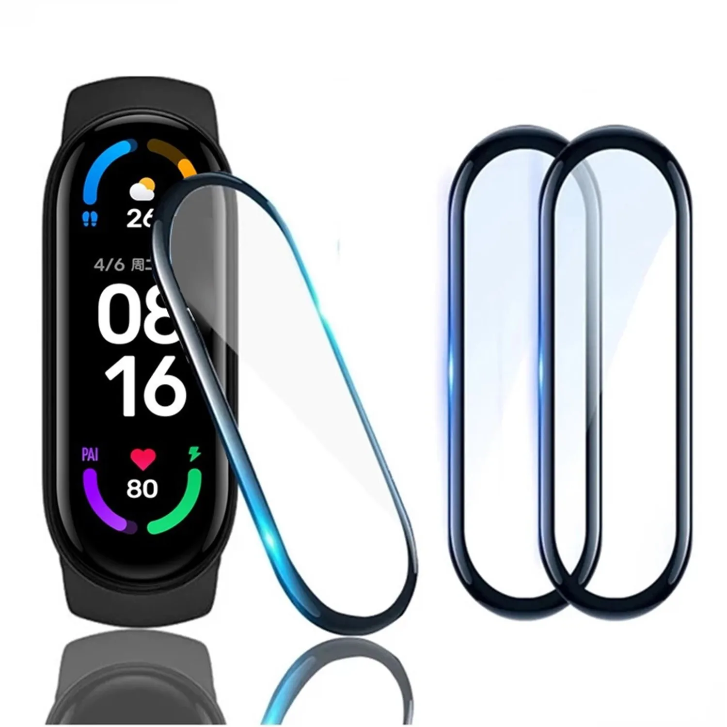 3 шт. Взрывозащищенная 3D Защитная пленка стекло полное покрытие для mi band 6