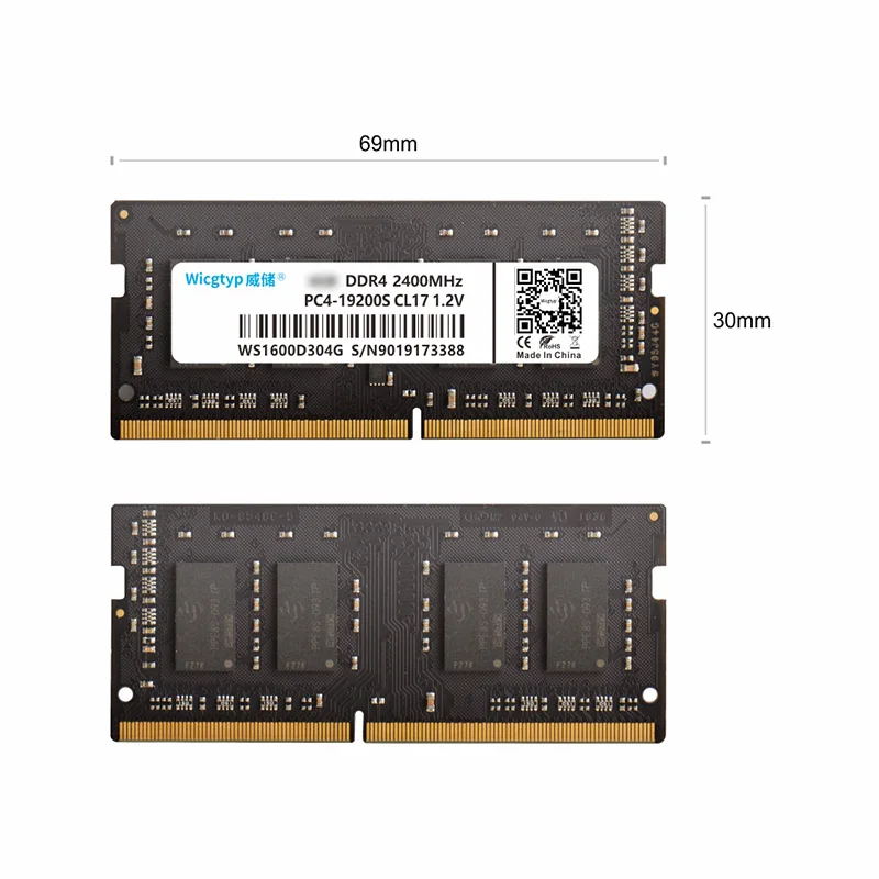 Оперативная память Wicgtyp DDR4 4 ГБ 8 16 2400 МГц 260pin для ноутбука с высокой